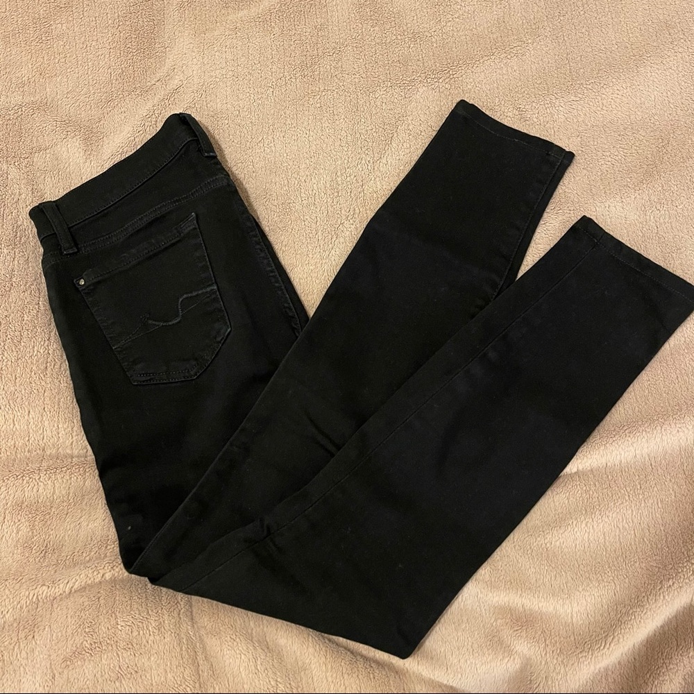 7 for all Mankind Black Skinny Jeans